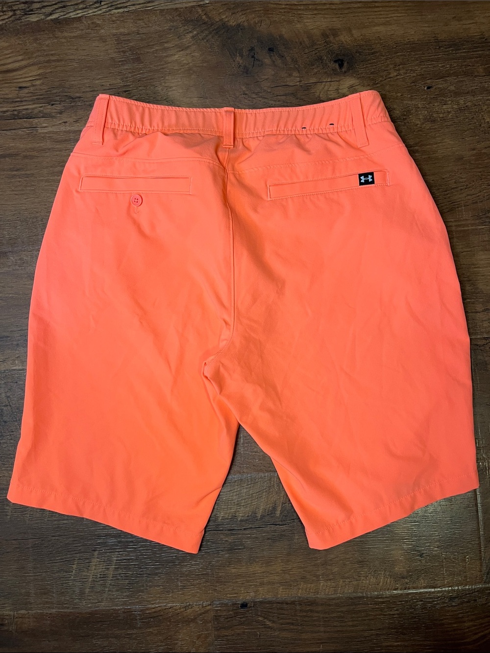 Under Armour Men's Bright Coral Athletic Shorts - Picture 2 of 4